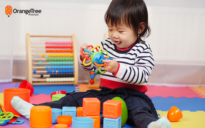 sensory play in a preschool classroom